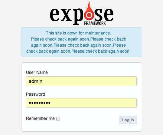 Expose Offline page